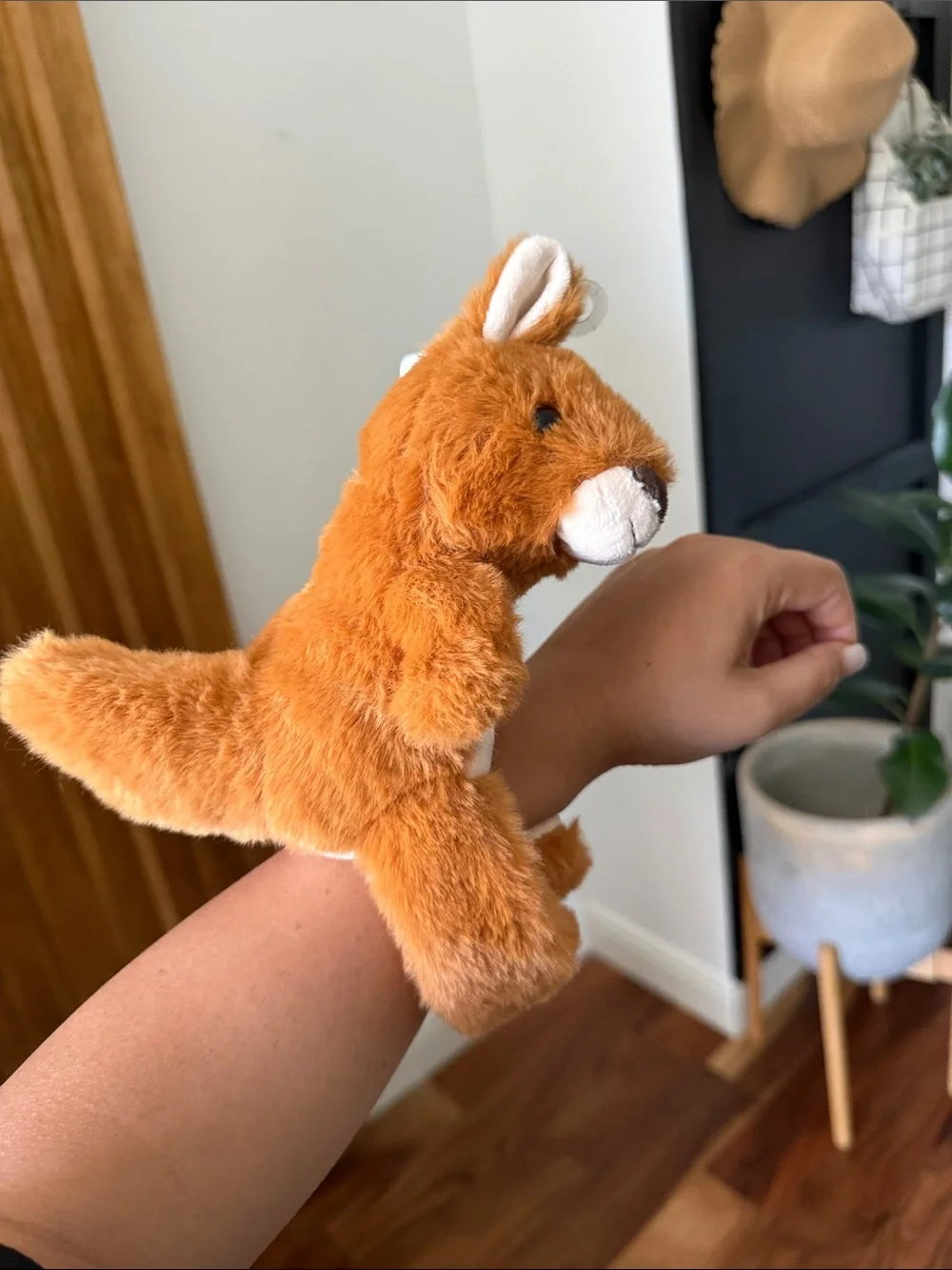 Wild Republic Orange Kangaroo Hand Puppet Plush Toy.